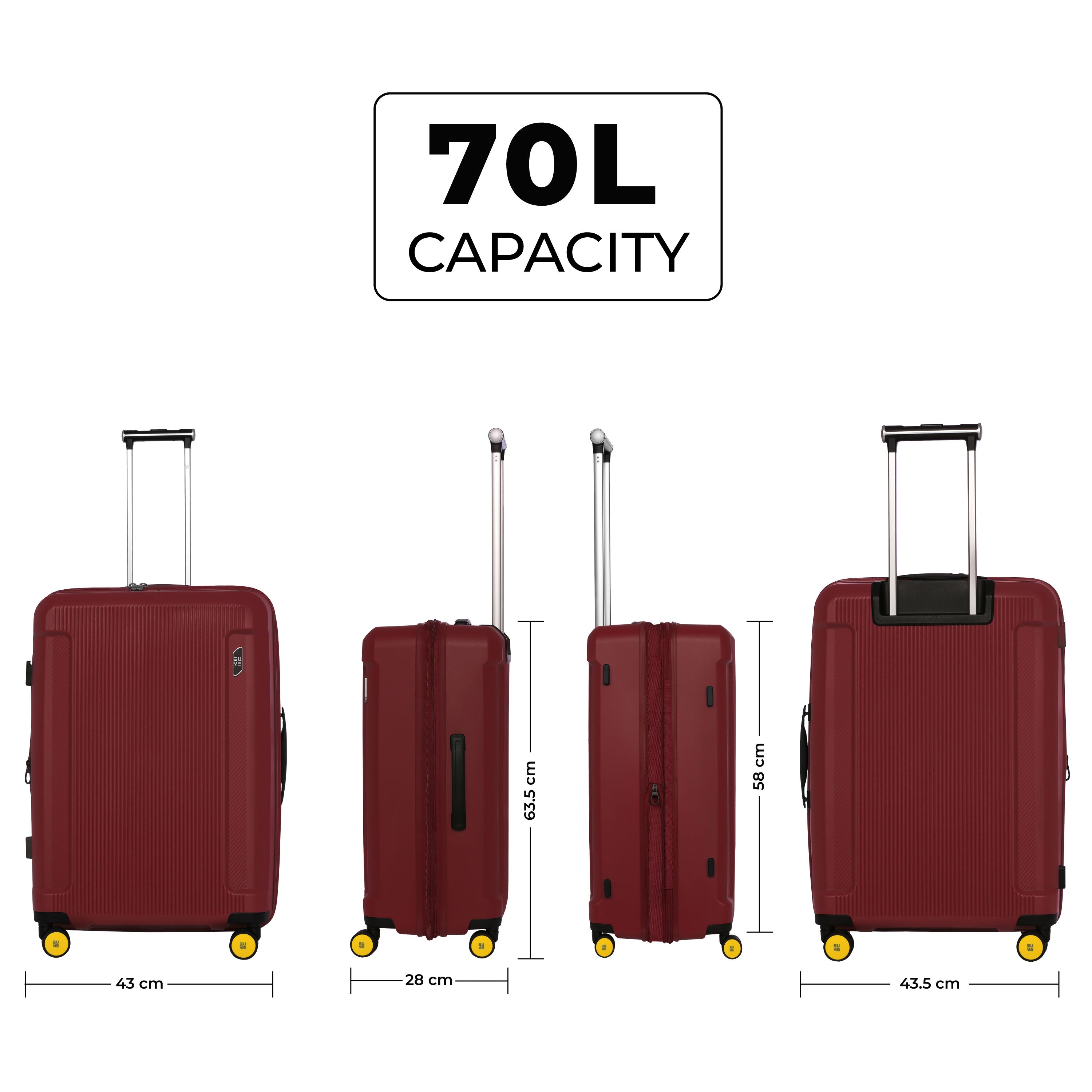 70l suitcase online