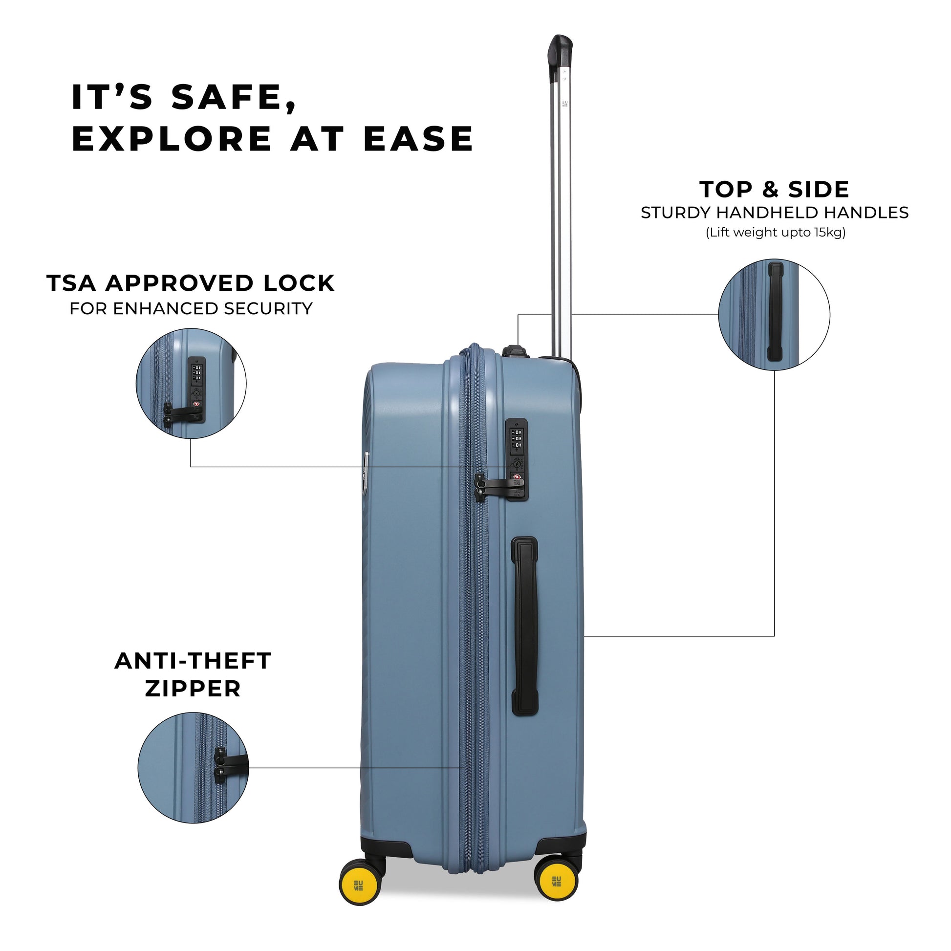 Size Chart Average Suitcase Size For 15kg Wanderer Check-In Medium