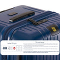 Trunk Check-In Plus luggage with keyless TSA lock instructions.