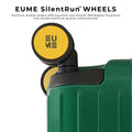 EUME SilentRun™ wheels on Trunk Check-In Plus for smooth movement.