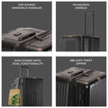 Trunk Check-In Plus suitcase with sturdy handles and anti-theft zipper.