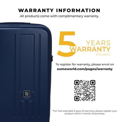 Charter Cabin suitcase warranty information and registration details.