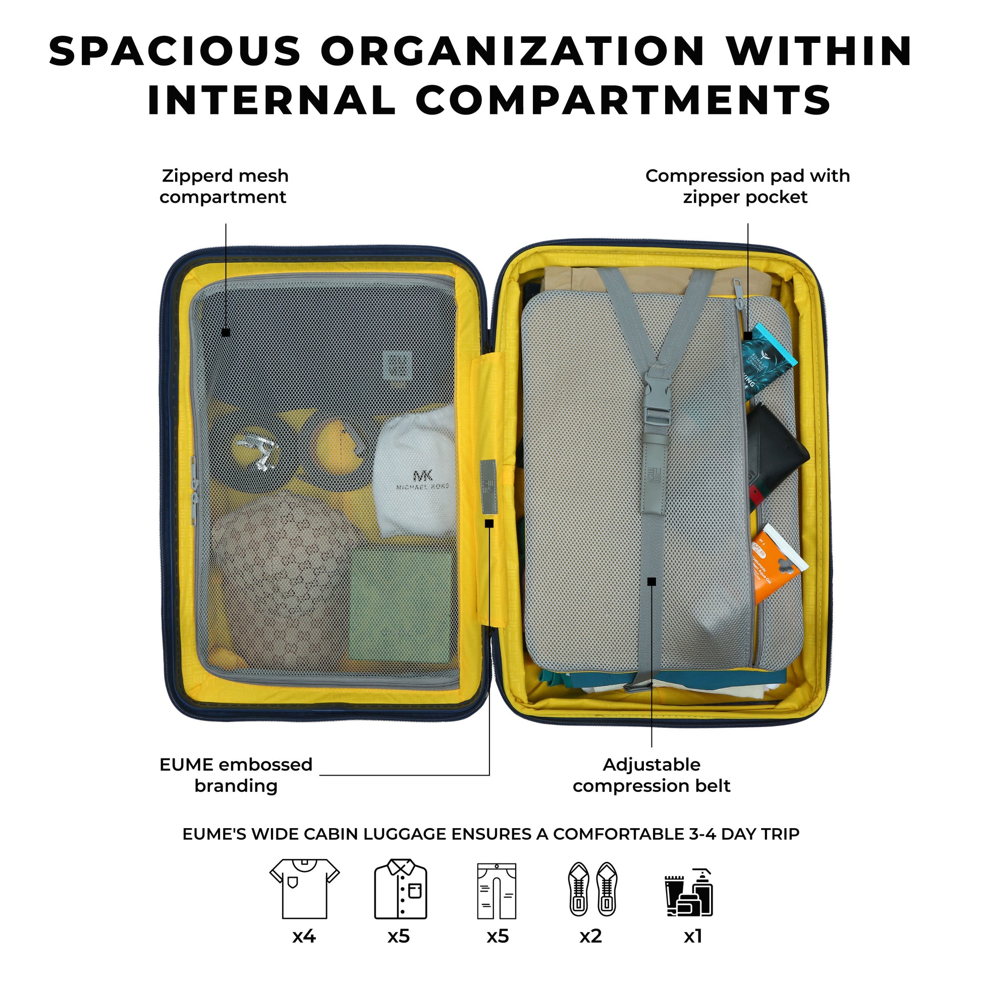 Charter Cabin product image showcasing spacious internal organization and compartments.