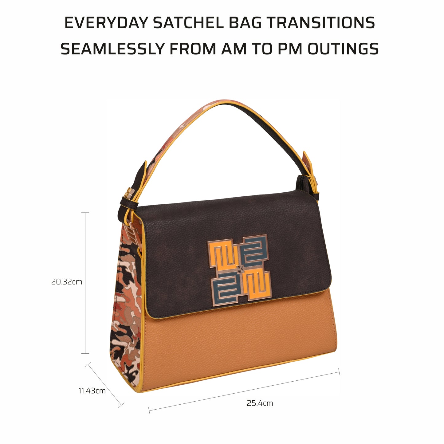 Espresso Satchel Bag with stylish design for versatile daily use.