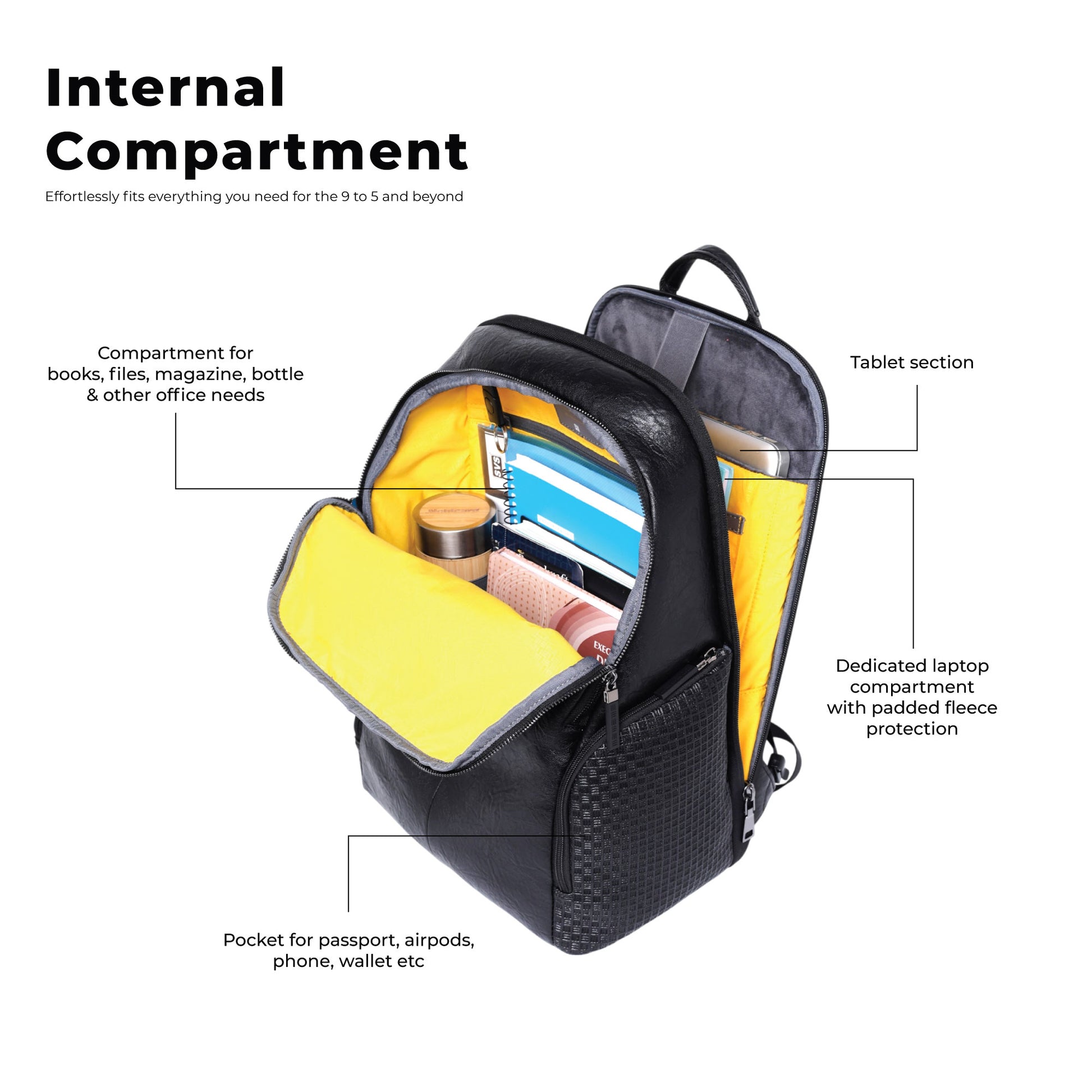 backpack with dedicated laptop compartment Cabin Pro + Helix 28L Laptop Backpack – EUME
