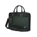 Stylish green Commute Messenger Bag with dual handles and shoulder strap.