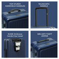 Cabin Pro suitcase features sturdy handles and anti-theft zipper.