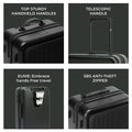 Cabin Pro luggage features sturdy handles and anti-theft zipper.