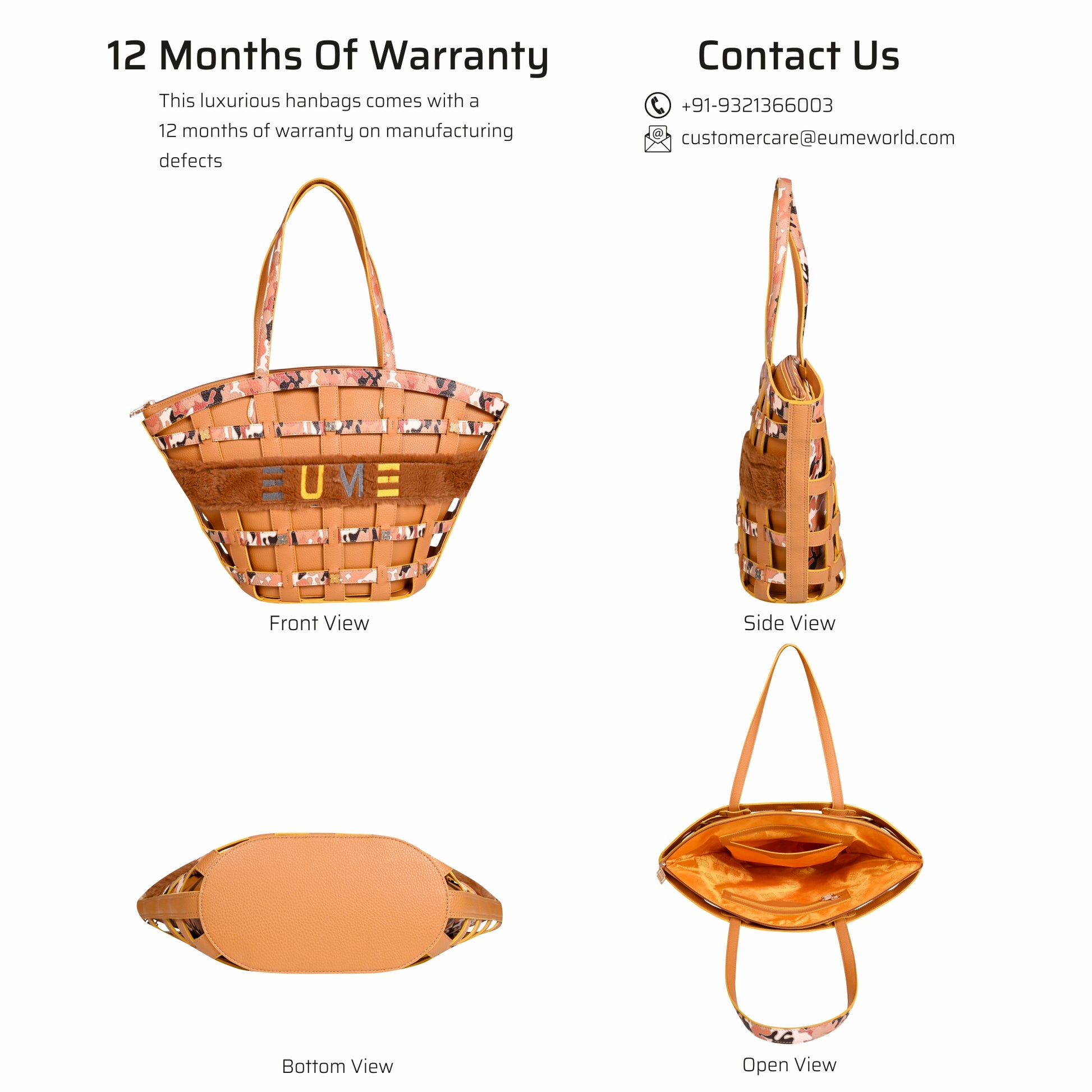 Praline Tote Bag showcasing elegant design and multiple views.