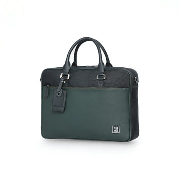 Commute Messenger Bag- Black & Forest Green