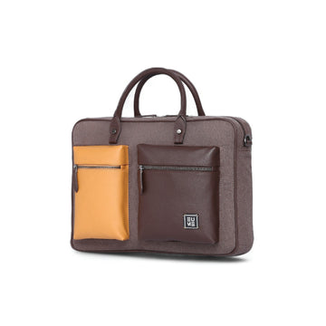 Attache Messenger Bag- Rustic Brown & Tan