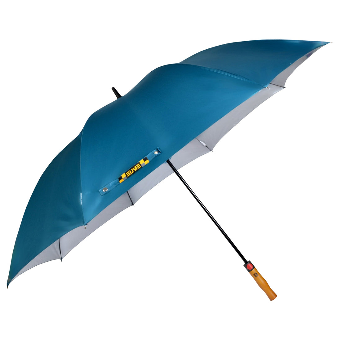 EUME Jumbo 32" Straight HO Umbrella in stylish blue and grey.