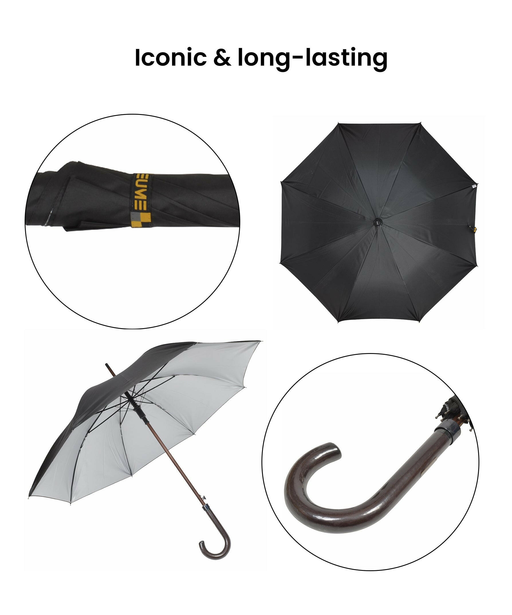 EUME Forlin 23" umbrella showcasing stylish design and durability.