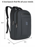 Alexis 31L Office Backpack with dimensions and features displayed.