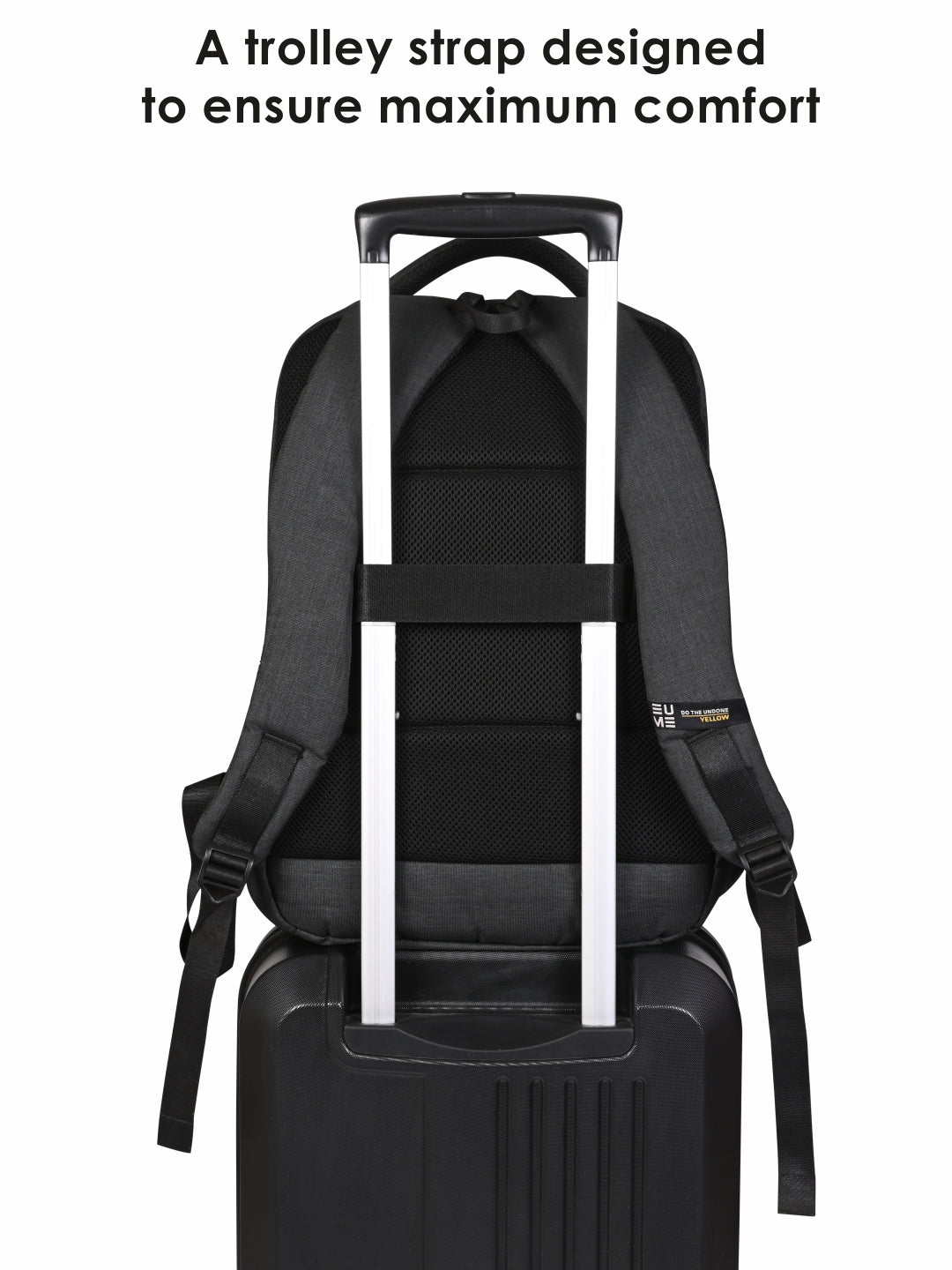 Trolley strap on Alexis 31L Office Backpack for easy travel.