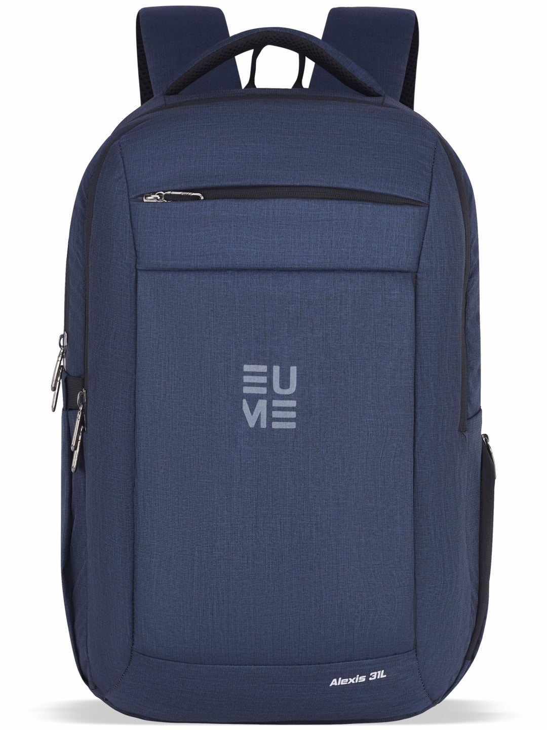 Alexis 31L Office Backpack in navy blue with multiple pockets.