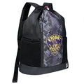 EUME Kolkata Knight Riders 19L drawstring backpack with logo and mesh pockets.