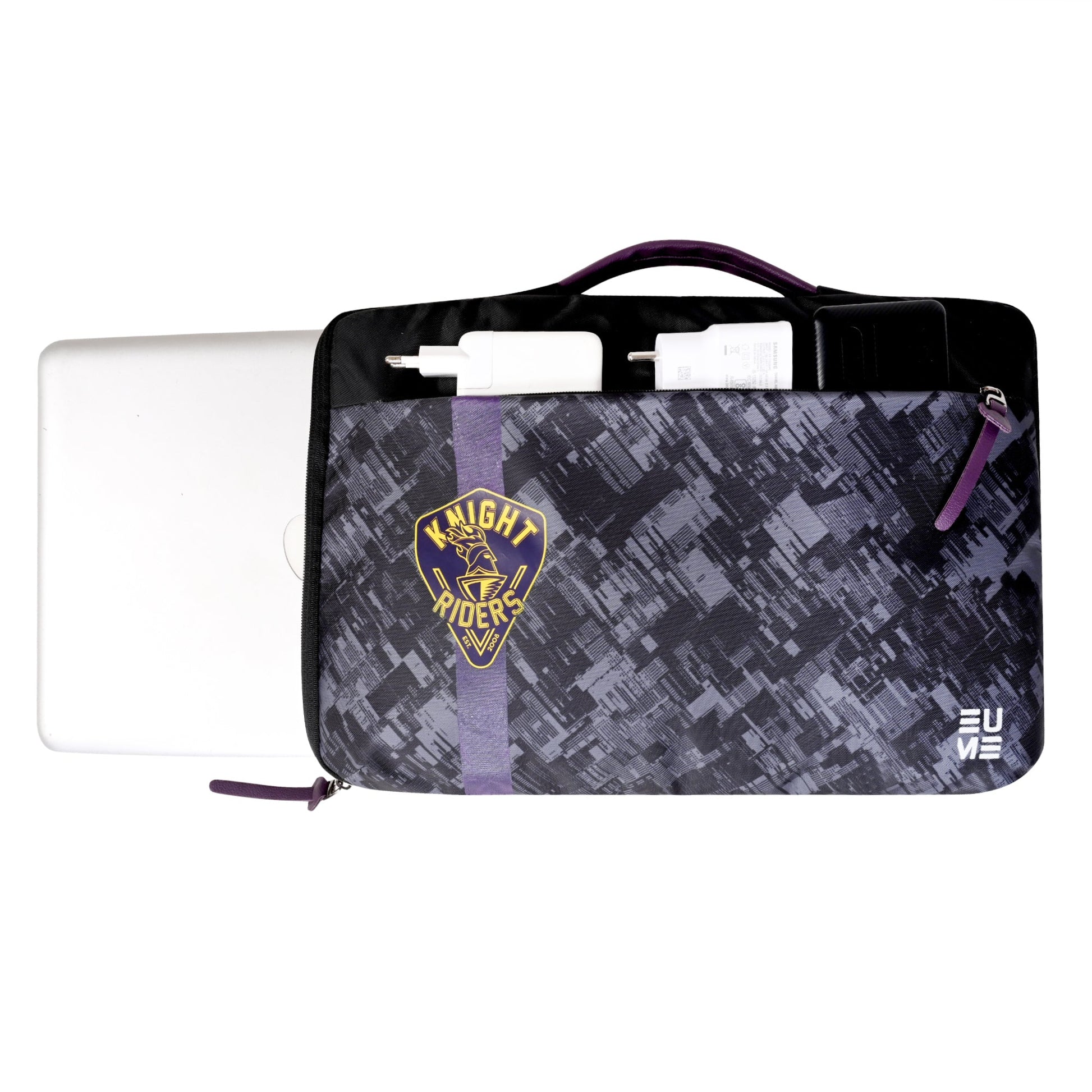 EUME Kolkata Knight Riders 15.6 Inch Laptop Sleeve with accessories.