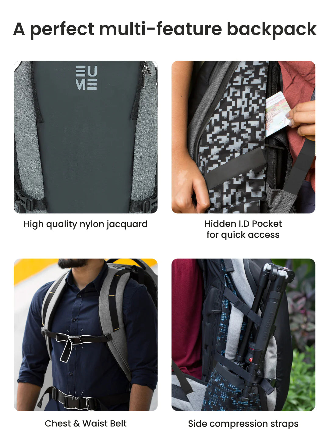 Ease 31L Massager Backpack with multi-features and ergonomic design.