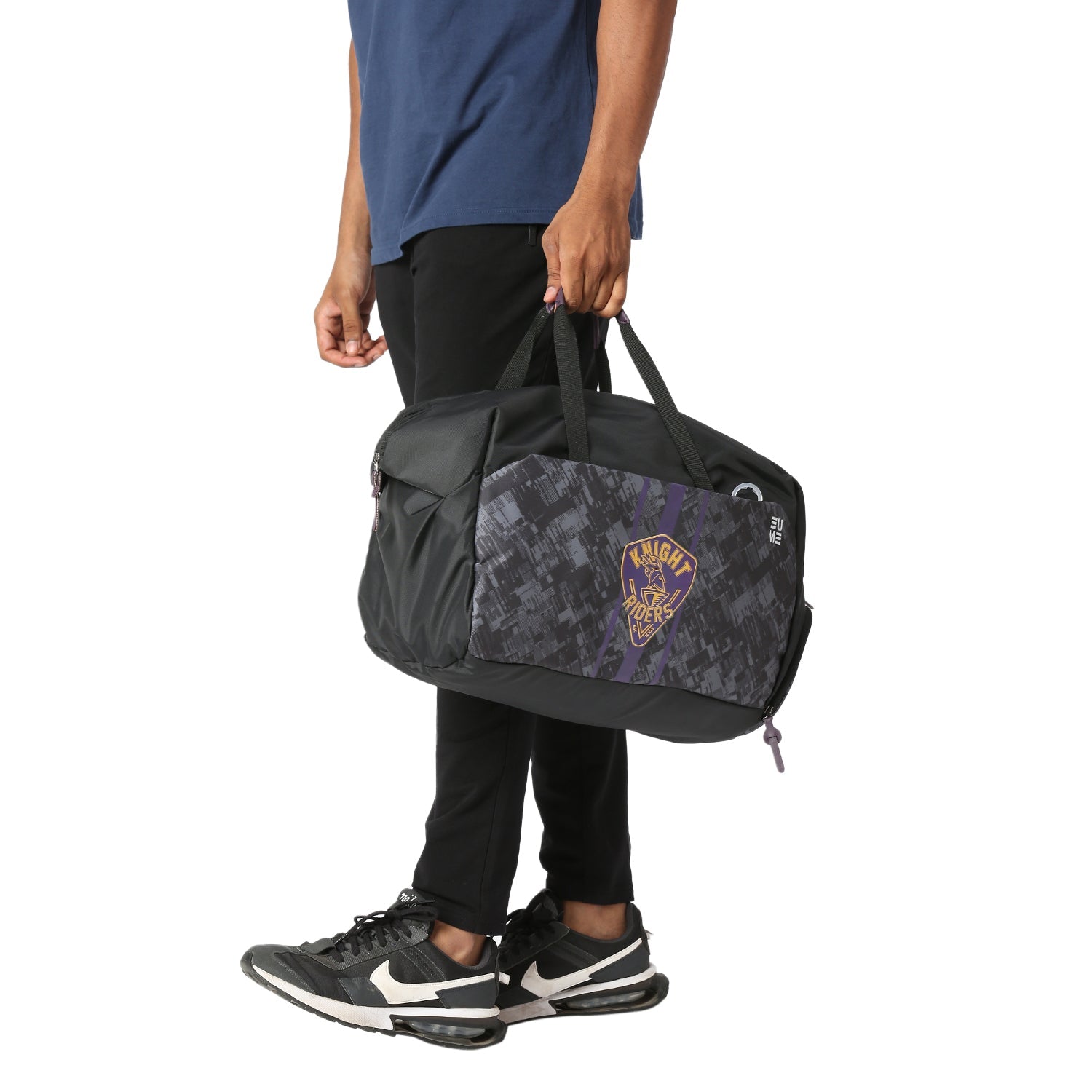 EUME Kolkata Knight Riders 33L duffle bag with shoe compartment.