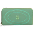 EUME Bandwing Clutch in green with dragonfly design.