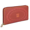 EUME Bandwing Clutch wallet in red with dragonfly design.