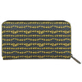 EUME Bandwing Clutch with stylish pattern and secure zipper closure.