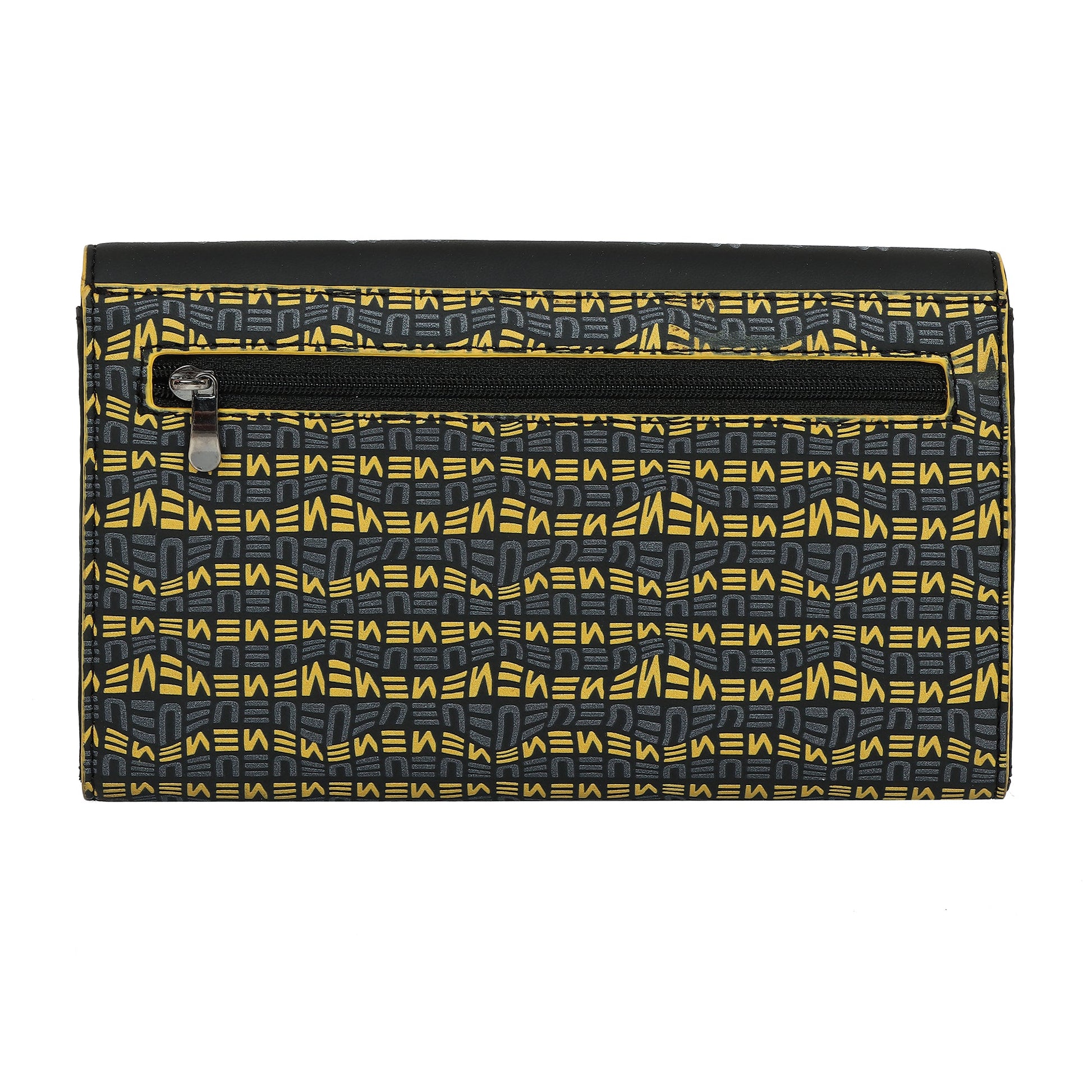 EUME Firefly Clutch with stylish patterned design and zipper.