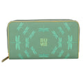 EUME Shaffronwing Clutch with dragonfly design in mint green.