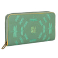 EUME Shaffronwing Clutch with dragonfly design in green.