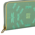 EUME Shaffronwing Clutch with dragonfly design in mint green.