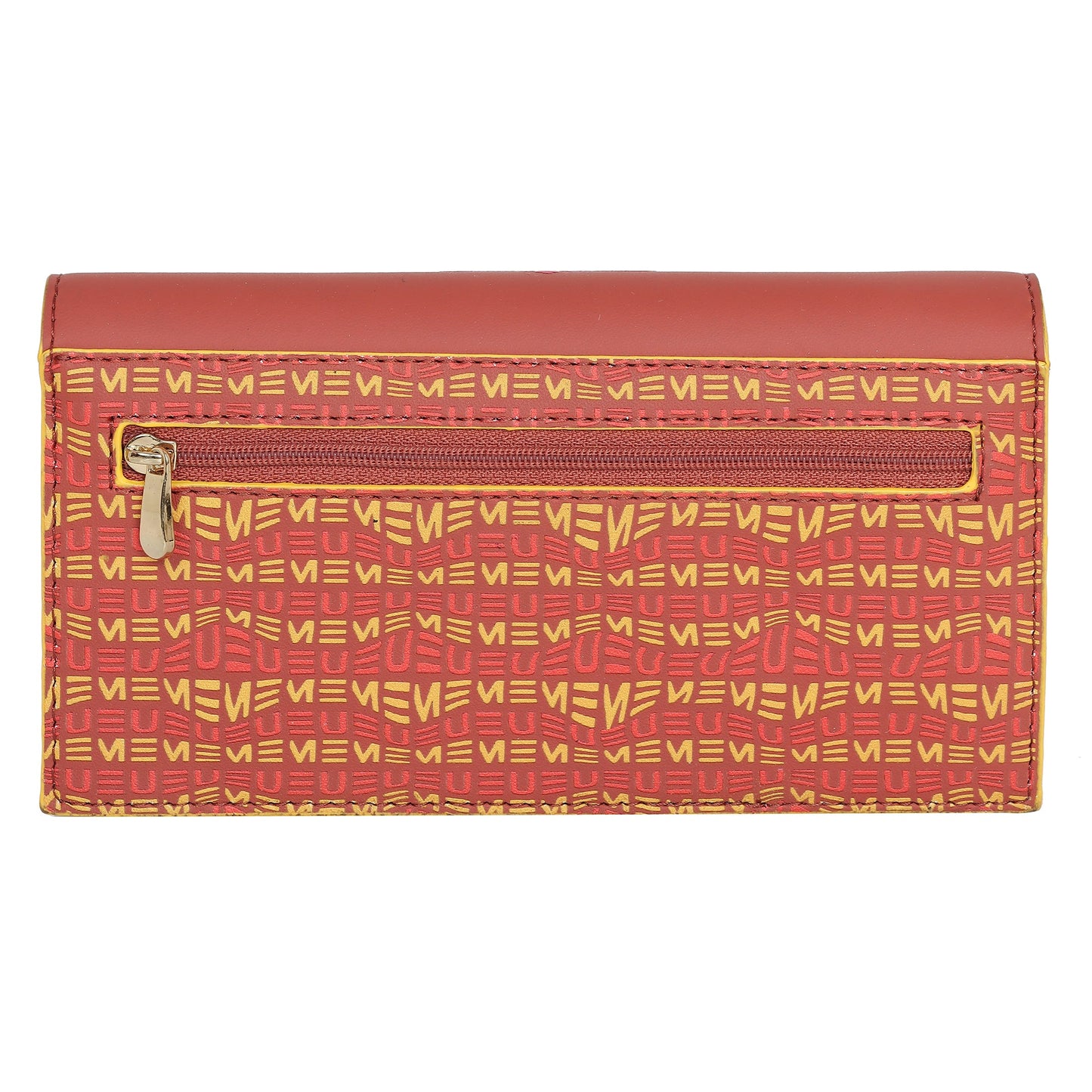 EUME Ladybug Clutch with stylish red and yellow design.