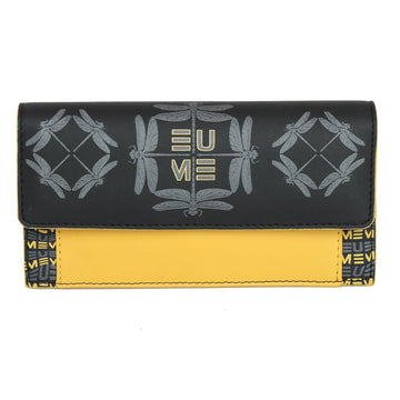 EUME Ladybug Clutch with stylish dragonfly design and vibrant yellow accents.