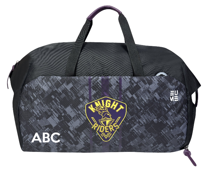 EUME Kolkata Knight Riders 33L duffle bag with shoe compartment.