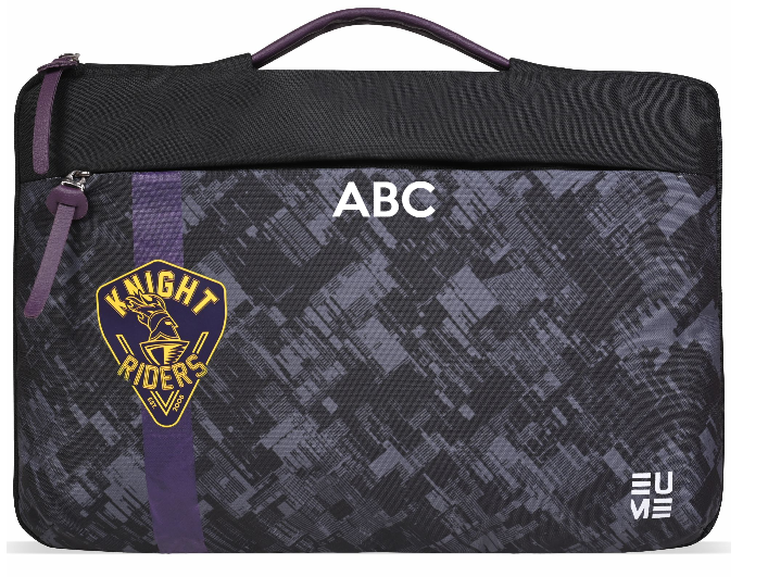 EUME Kolkata Knight Riders laptop sleeve for 15.6-inch laptops.