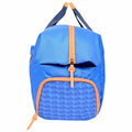 EUME Mumbai Indians 33L duffle bag with shoe compartment, blue color.