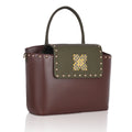 Orchid single sling laptop tote bag with studded detailing and stylish design.