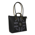 Broadwing Laptop Handbag with dragonfly design and stylish black finish.