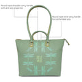 Stylish Broadwing Laptop Handbag with unique dragonfly design and comfortable handles.