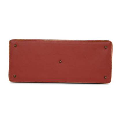 Sleek red Flapper Laptop Handbag base with stylish hardware.