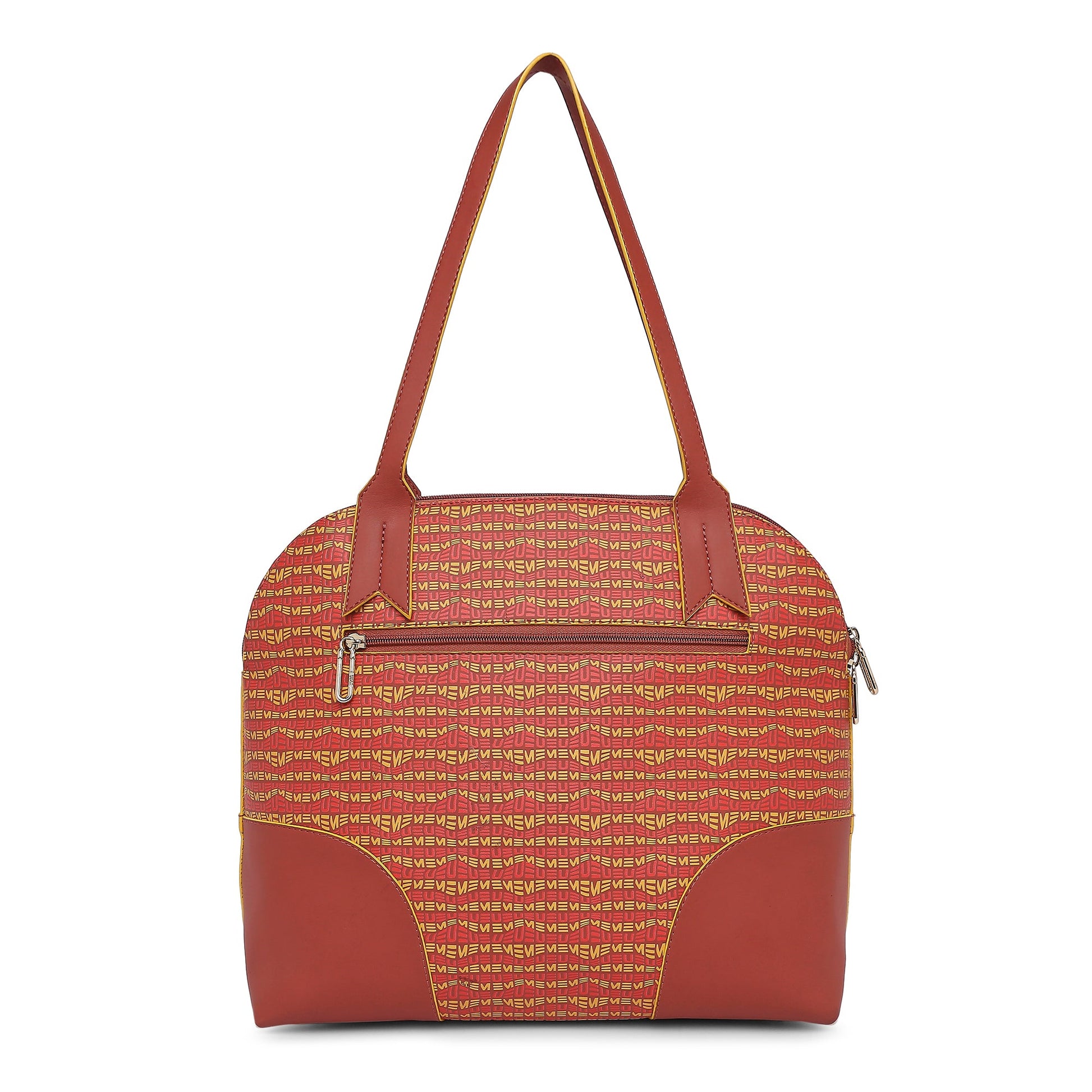 Luna Bowling Handbag with stylish orange and red design.