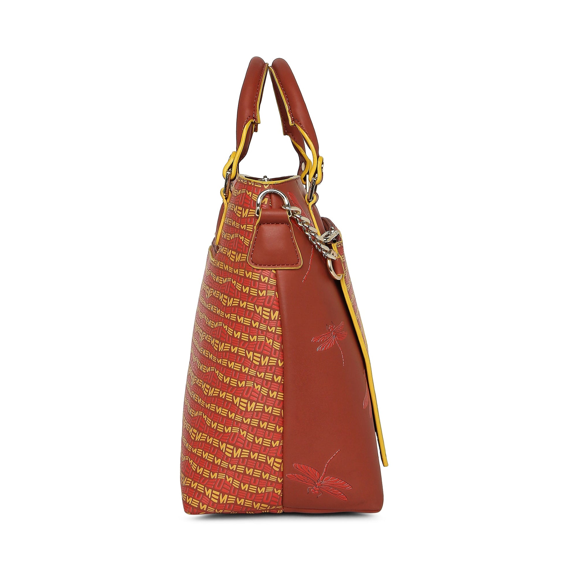 Stylish Skimmer Tote Handbag with vibrant pattern and chic design.