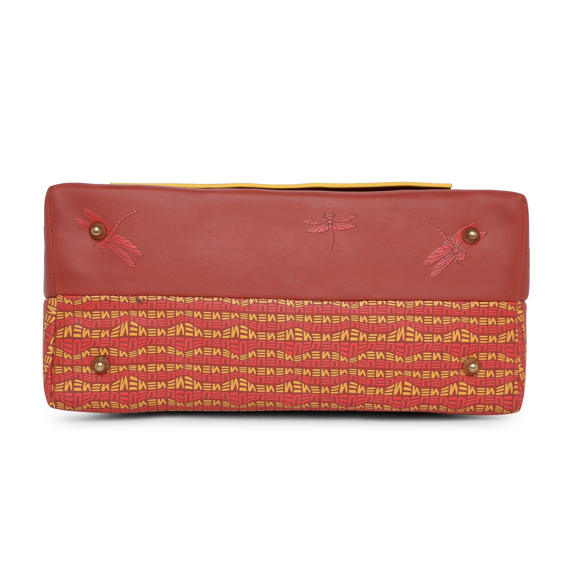 Stylish Skimmer Tote Handbag with vibrant patterns and embroidery.