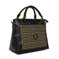 Stylish Skimmer Tote Handbag with dragonfly design and vibrant detailing.