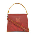 Spike-tail Satchel Handbag in red with stylish dragonfly design.