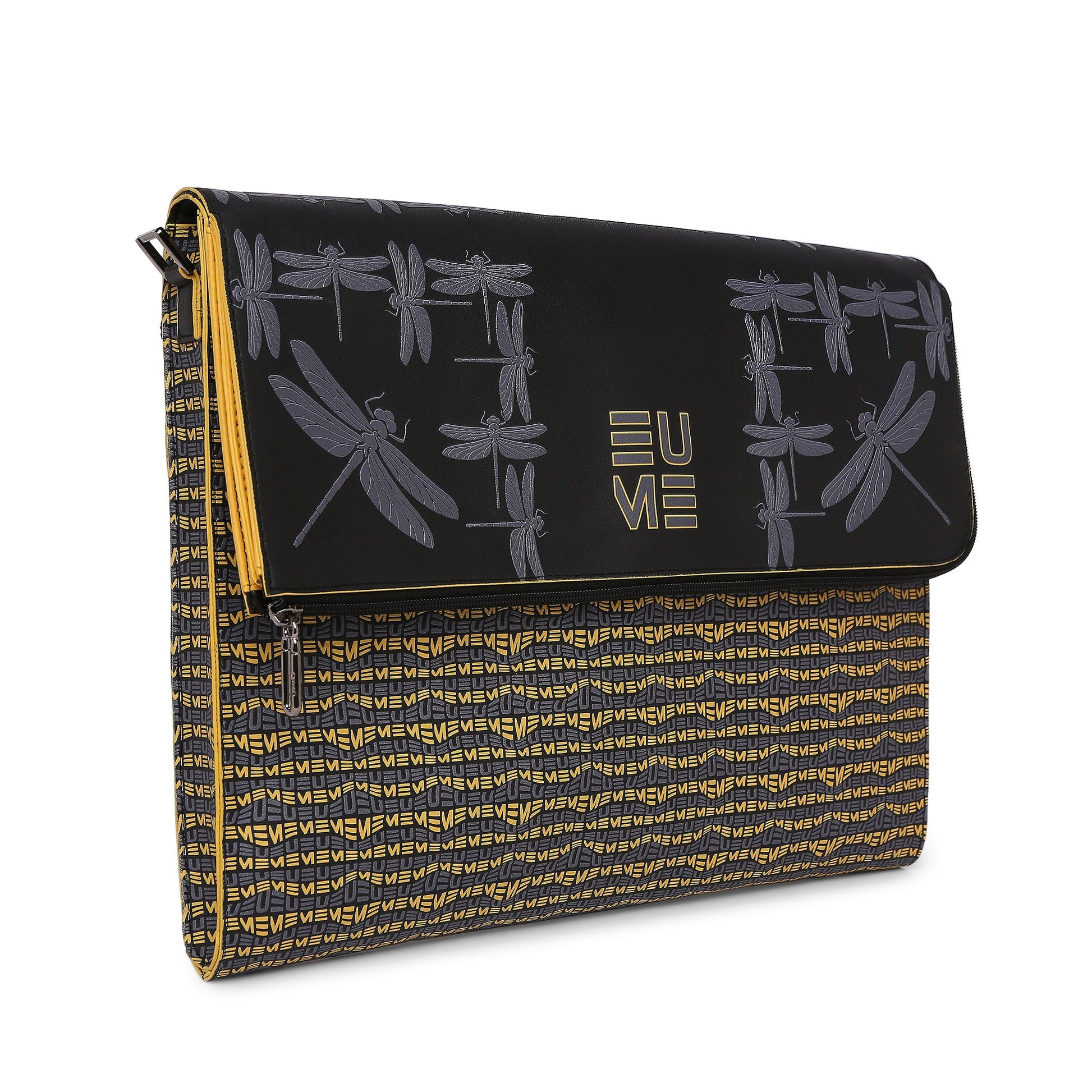 Streamer Messenger Bag with stylish dragonfly design and vibrant colors.