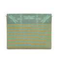 Stylish Streamer Messenger Bag with dragonfly design and green patterns.