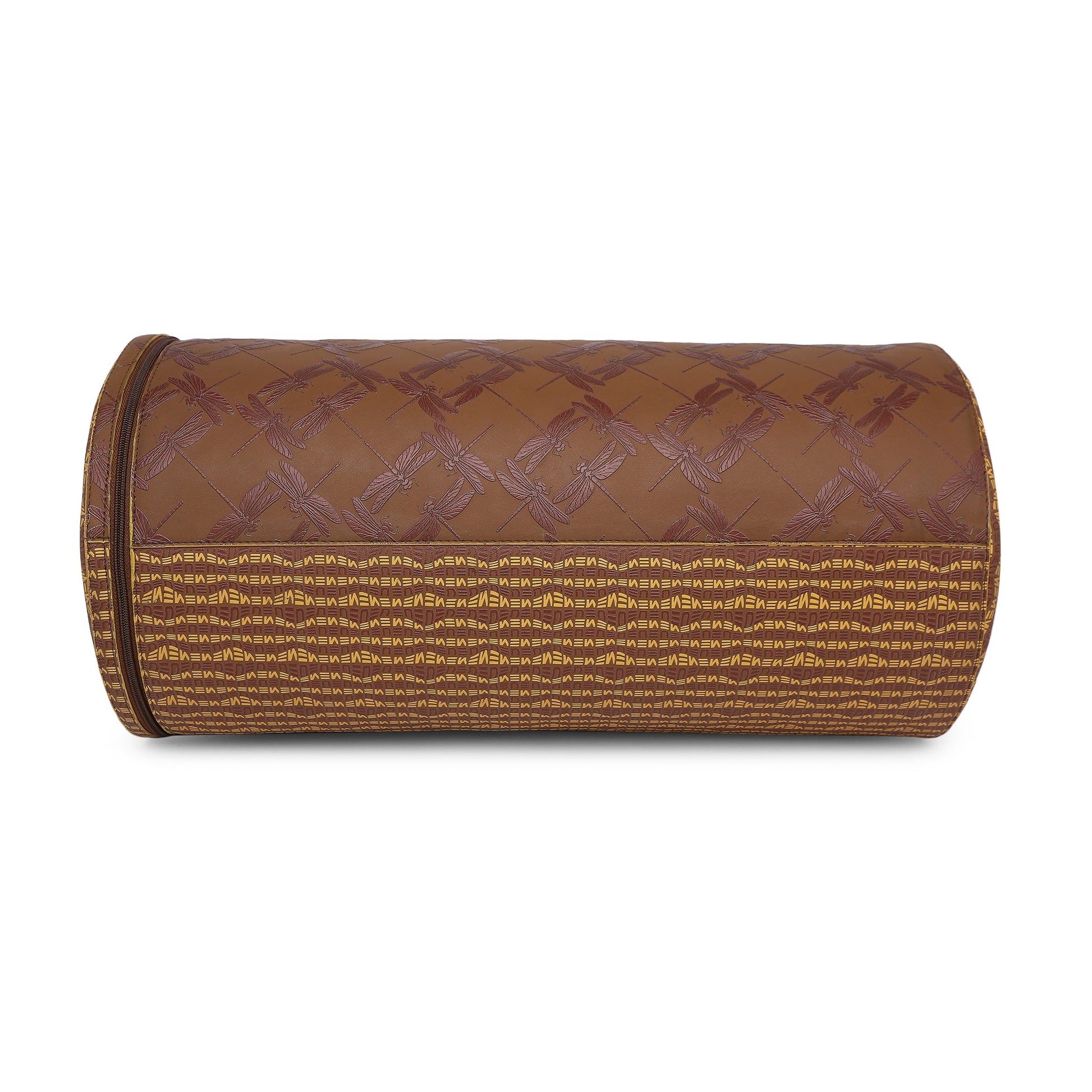 Chopper Duffel Bag in brown with stylish woven design.