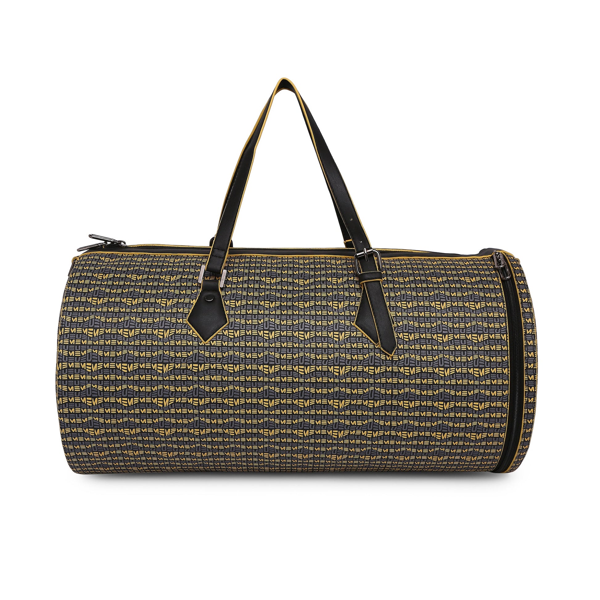 Chopper Duffel Bag with stylish pattern and durable leather handles.