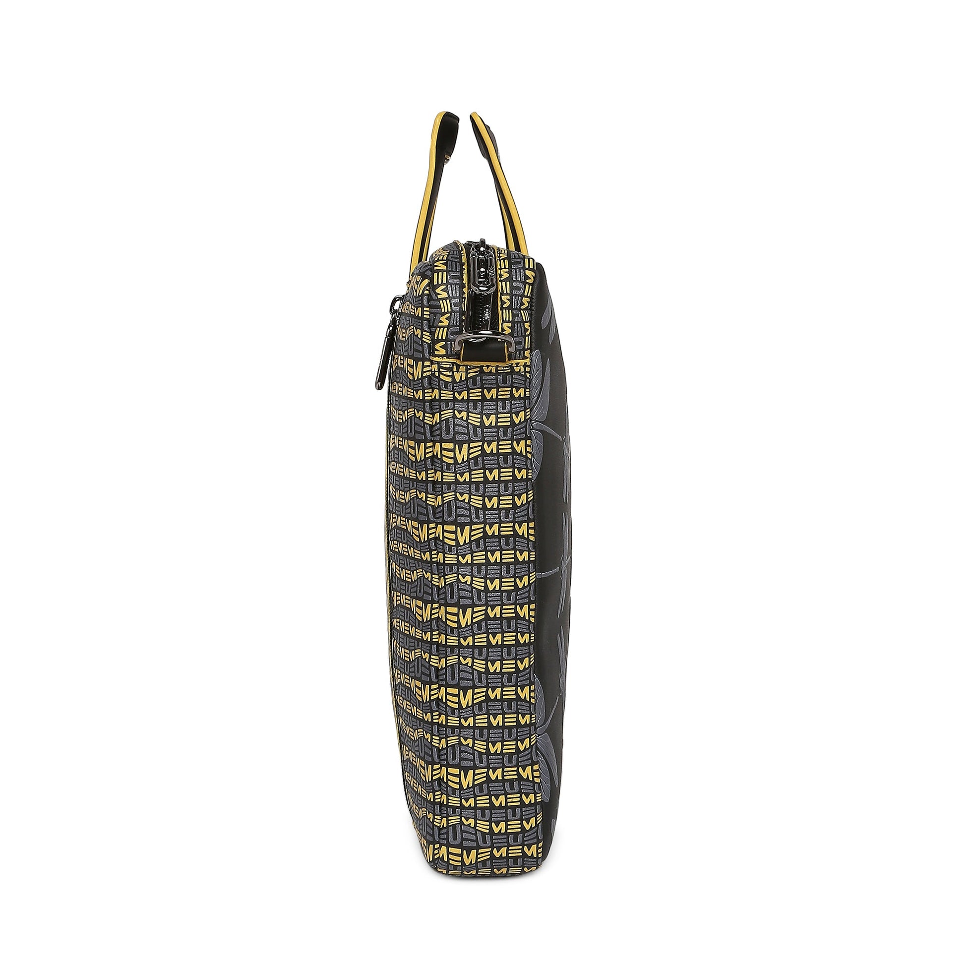 Dasher Laptop Sleeve in stylish black and yellow design.